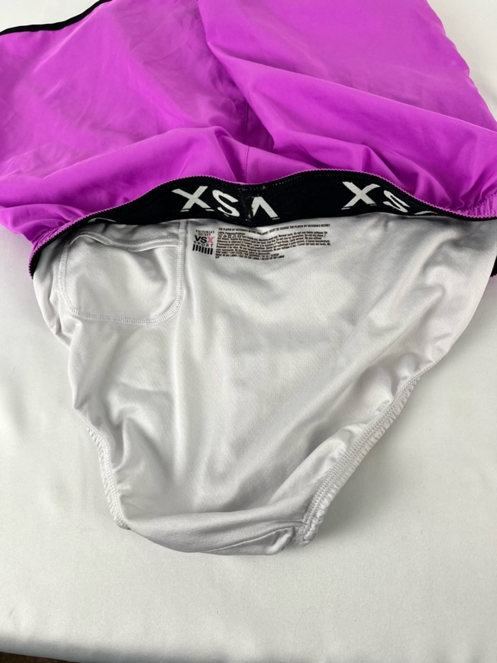 Victoria's Secret VSX Sport “The Player” Lined Running Shorts Purple White Sz S - Picture 13 of 15